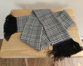 Shady Character Black and White Scarf Vintage