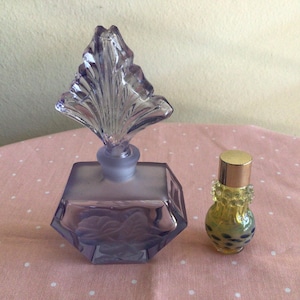 Vintage Glass  Perfume Bottles 2 pcs
