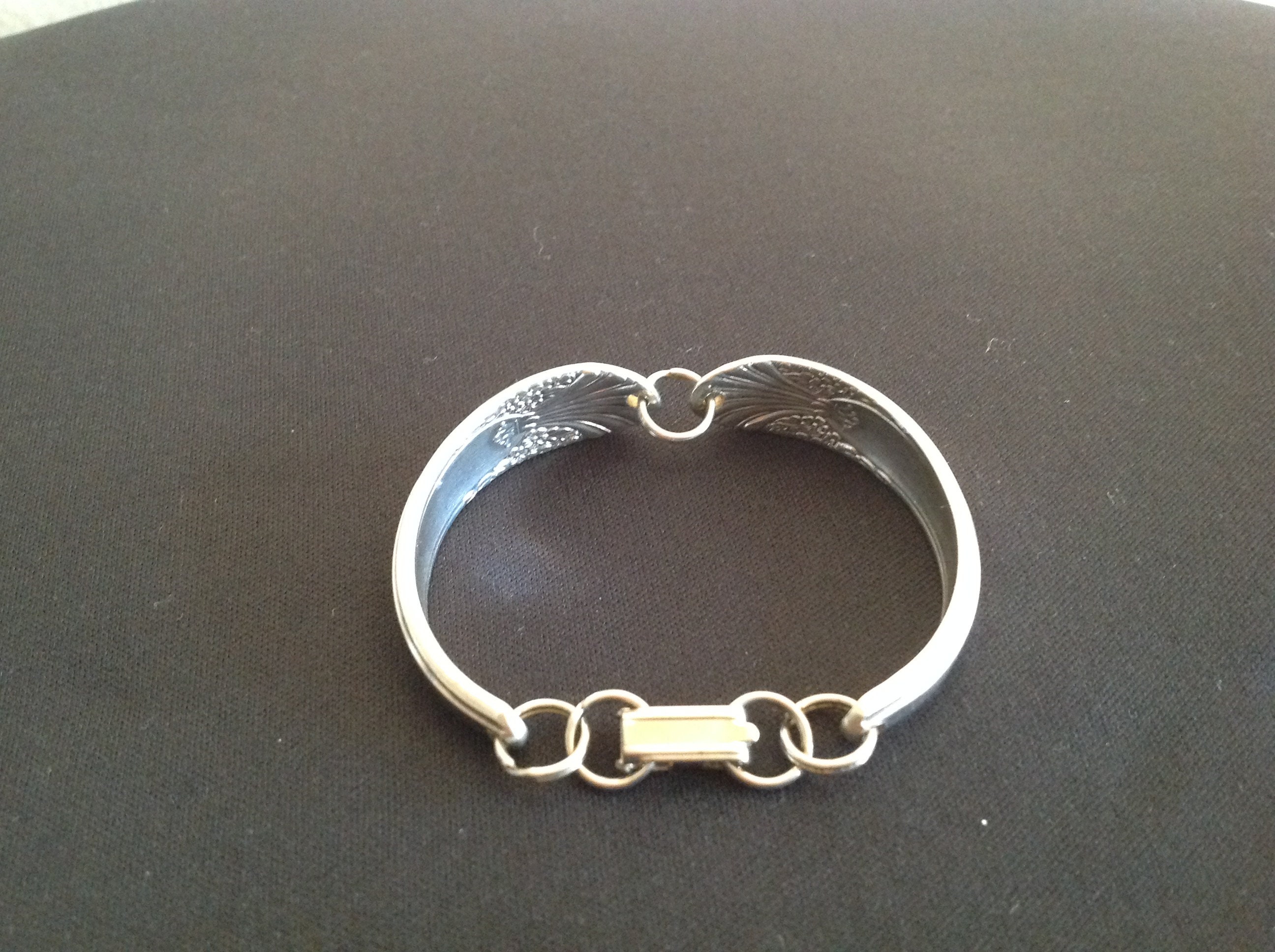 Vintage Silver Spoon Bracelet BoHo Hippie Handmade Etsy