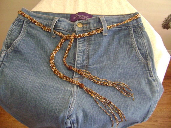 Hippie Seed Bead Belt, Flapper Necklace 70 display picture 3