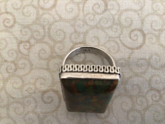 Sterling Silver  Statement Ring Jasper Gemstone V… - image 6