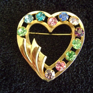 12 K.G.F Gold tone Mother Heart Brooch