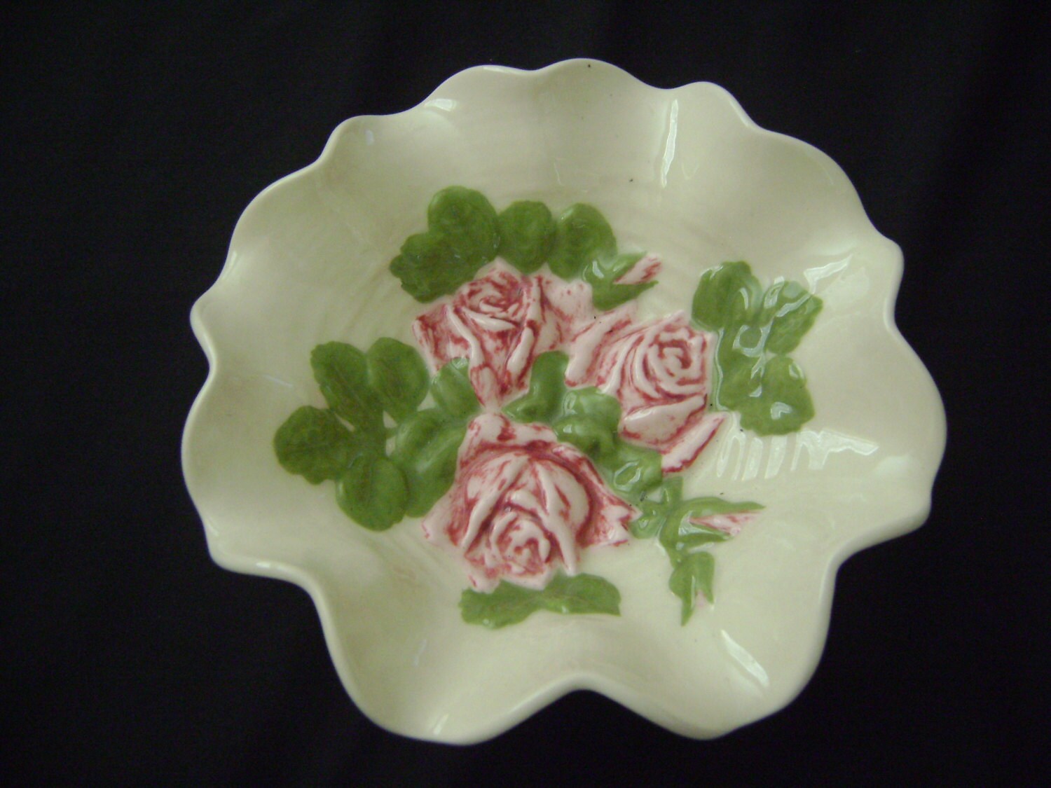 Vintage 1978 Ceramic Rose Bowl Etsy