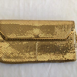 Whiting & Davis Gold Mesh Clutch Evening Bag