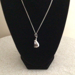 Sterling Whale Mouth Opens Silver Necklace