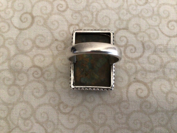 Sterling Silver  Statement Ring Jasper Gemstone V… - image 5