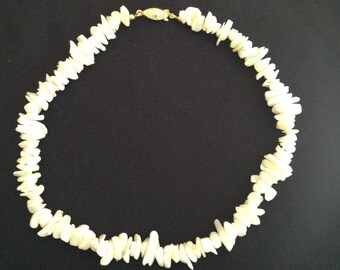 Vintage Signed Lucoral  Mother of Pearl Choker/Necklace