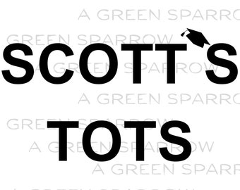 Scott's Tots Front and Back Michael Scott PNG The Office Funny TV Show Descarga digital instantánea Sublimación DTF