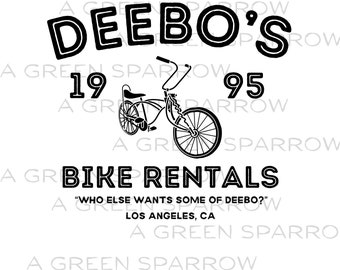 Alquiler de bicicletas de Deebo PNG Viernes Película divertida Descarga digital instantánea Sublimación DTF