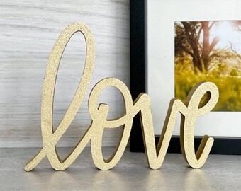 Love Sign Decor | Shelf Decor | Self Standing | Home Decor | Mothers Day Gift | Hand-Lettered | Valentines Day Decor | Valentine Party