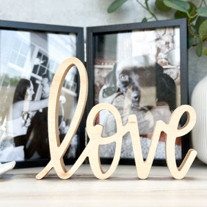 wood love sign