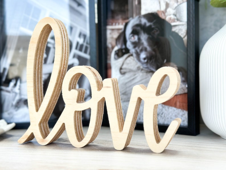 wood love sign