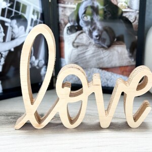 wood love sign