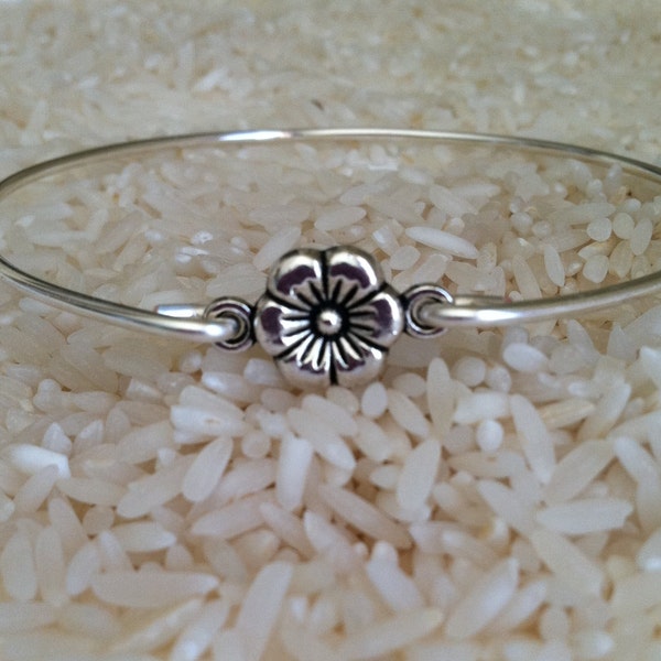 Flor pulsera, pulsera, pulsera de plata, pulsera de flor, joyería nupcial, boda, regalos nupciales