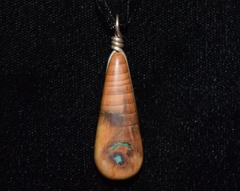 Pacific Yew Inlaid With Turquoise & Malachite