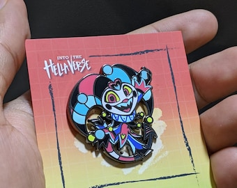 Fizzarolli / Hellaverse Fanmerch / Hazbin Hotel Pins / Black Plated Hard Enamel / Kawaii Chibi Style