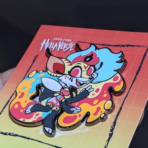Bee / Beelzebub / Hellaverse Fanmerch / Hazbin Hotel Pins / Black Plated Hard Enamel / Kawaii Chibi Style