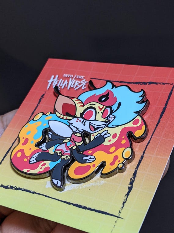 Bee / Beelzebub / Hellaverse Fanmerch / Helluva Boss Pins / Black Plated Hard Enamel / Kawaii Chibi Style