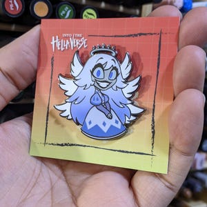 Emily / Hellaverse Fanmerch / Hazbin Hotel Pins / Black Plated Hard Enamel / Kawaii Chibi Style