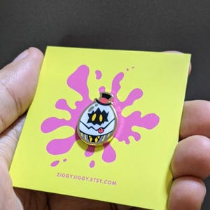 Eggboi Pin / Eggz / Hellaverse Series / Hazbin Hotel Fanmerch / Cute Pins / Gold Plated Hard Enamel / Kawaii Chibi Style / Cartoon