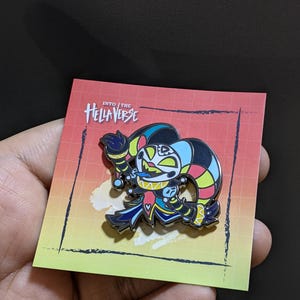 Robo Fizz / Fizzarolli / Hellaverse Fanmerch / Hazbin Hotel Pins / Black Plated Hard Enamel / Kawaii Chibi Style