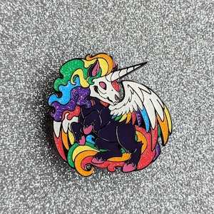 Uniwrath / Alicorn Pin / Unicorn Skull Beast / Pride Art / Marchandise LGBTQ / Thème Créatures Fantastiques