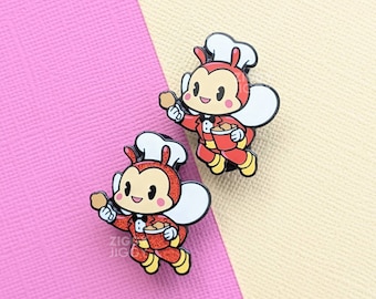 Cute Jollibee Fan Pin / Fast Food Mascot Design / Hard Enamel / Filipino Pinoy Art / Kawaii Chibi Style