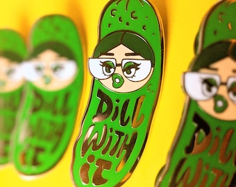 Miz Cracker Pin / Dill With It / Hard Enamel / Fan Art Merchandise / Drag Themed / Chibi Kawaii Style
