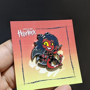 Millie / Hellaverse Fanmerch / Hazbin Hotel Pins / Black Plated Hard Enamel / Kawaii Chibi Style