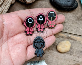 Squiddly Game Full Pin Set / Lil&#39; Henchmen / Hard Enamel / Korean TV Show / Kawaii Chibi Style