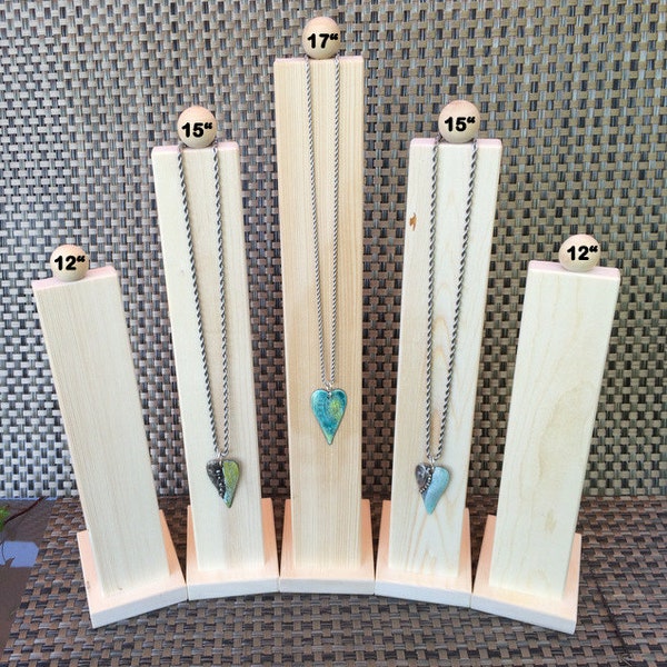 Display Stand, Wood Display, Jewelry Display, Necklace Display, Necklace Holder, Natural Wood Display, Minimalist Display