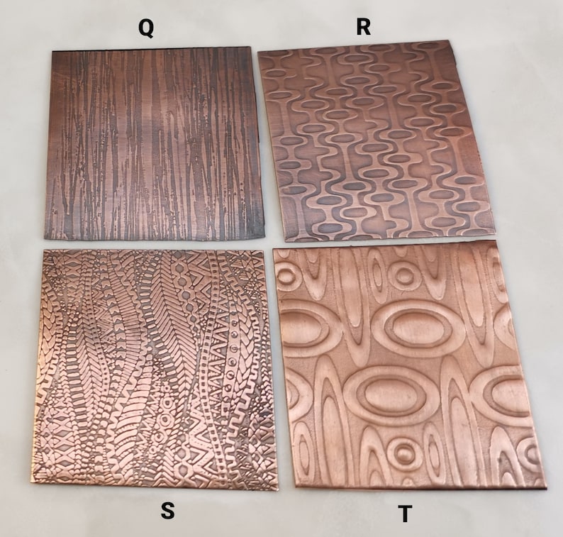 2 x 2 Copper Metal Copper Sheet Patterned Etsy