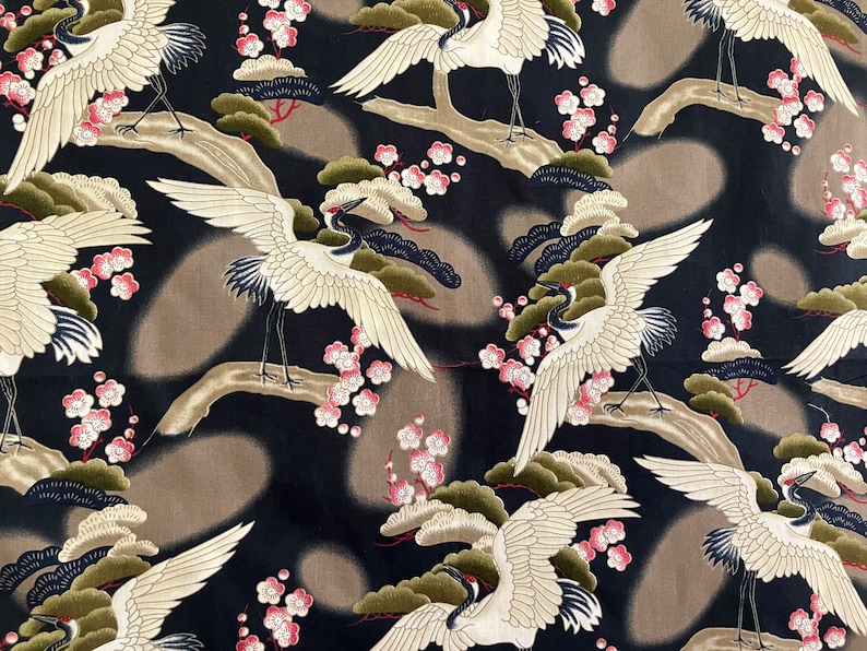 Bird print cotton