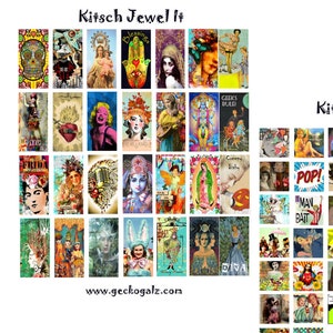 Kitsch Dominos & Inchies Digital Collage Set