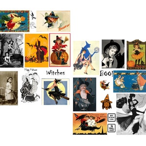 Witches Digital Collage Sheet