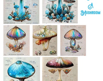 Once Upon A Mushroom Digital Collage Sheet