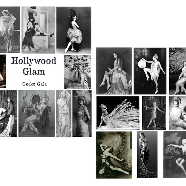 Hollywood Glam Digital Collage Set