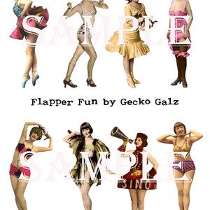 Flapper Fun Collage Sheet