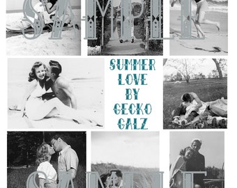 Summer Love Collage Sheet