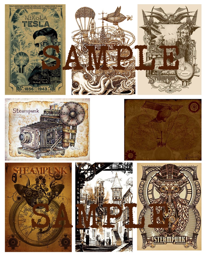 Steam Punk Dreamland Collage Sheet image 1