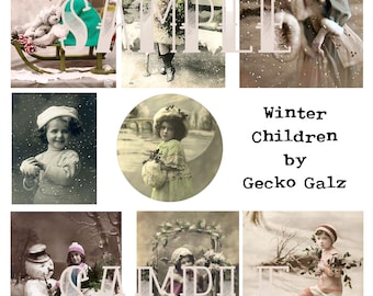 Hoja de collage para niños de invierno