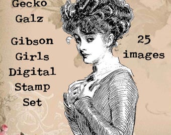 Gibson Girls Digitales Stempel-Set