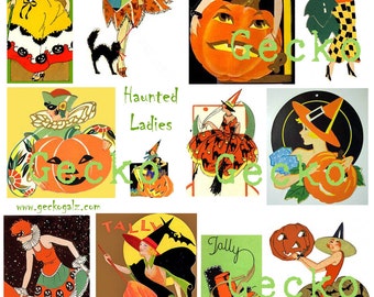Haunted Ladies Digitale Collage Sheet