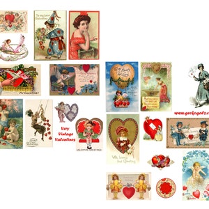 Very Vintage Valentine Collage Set