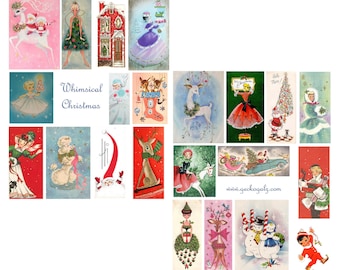 CHRISTMAS WHIMSIES digital collage set