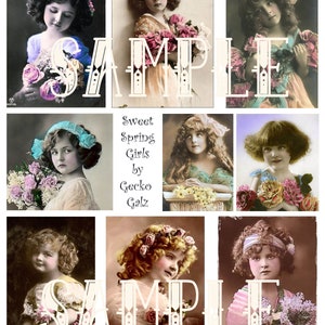 Sweet Spring Girls Collage Sheet