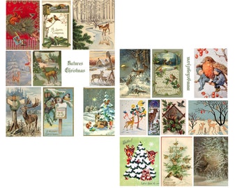 Natures Christmas Digital Collage Set
