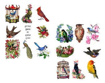 Little Birds Digital Collage Set