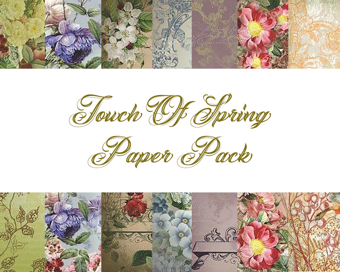 Paper Spring Collection Touch of Spring Paper Pack - Etsy