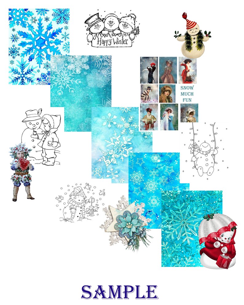Snow Much Fun Digital Craft Kit | Etsy